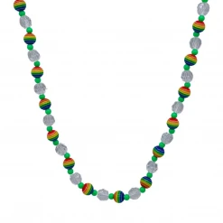 SBDOZEN 40" 12MM Rainbow & Facet Beads Necklace (Dozen)