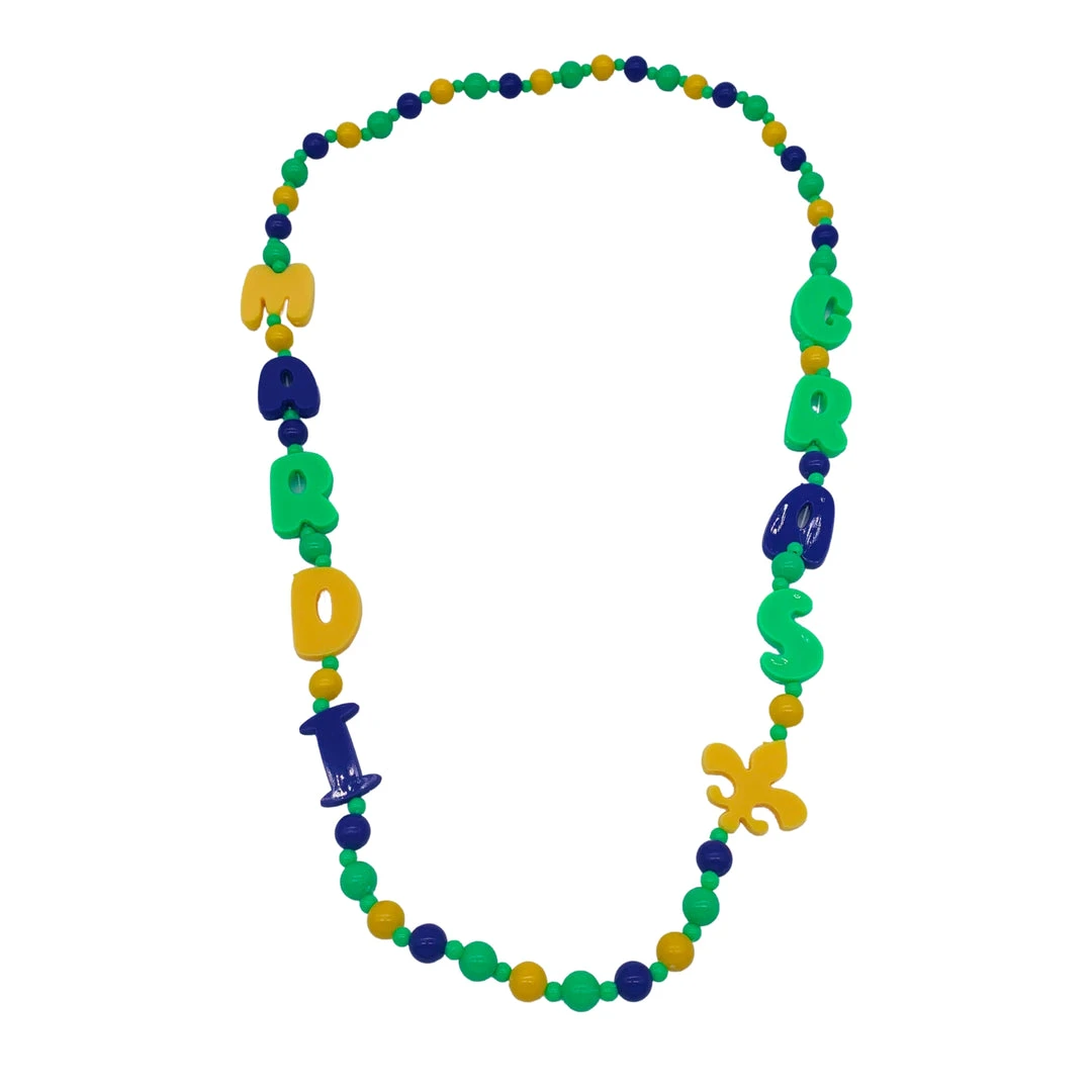 SBDOZEN 40" Purple, Green And Yellow Mardi Gras And Fleur De Lis Necklace (Dozen) 4 SBDOZEN 40" Purple, Green And Yellow Mardi Gras And Fleur De Lis Necklace (Dozen)