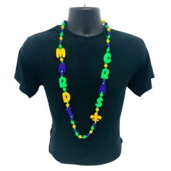 SBDOZEN 40" Purple, Green And Yellow Mardi Gras And Fleur De Lis Necklace (Dozen) 7 SBDOZEN 40