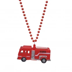 SBDOZEN 40" Rubber Firetruck Medallion Necklace (Dozen) Beads