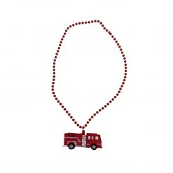 SBDOZEN 40" Rubber Firetruck Medallion Necklace (Dozen) Beads