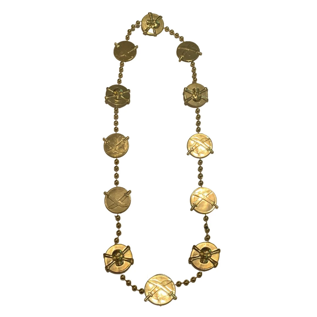 SBDOZEN 40" Skull And Sword Medallion Mardi Gras Beads (Dozen) 5 SBDOZEN 40" Skull And Sword Medallion Mardi Gras Beads (Dozen)