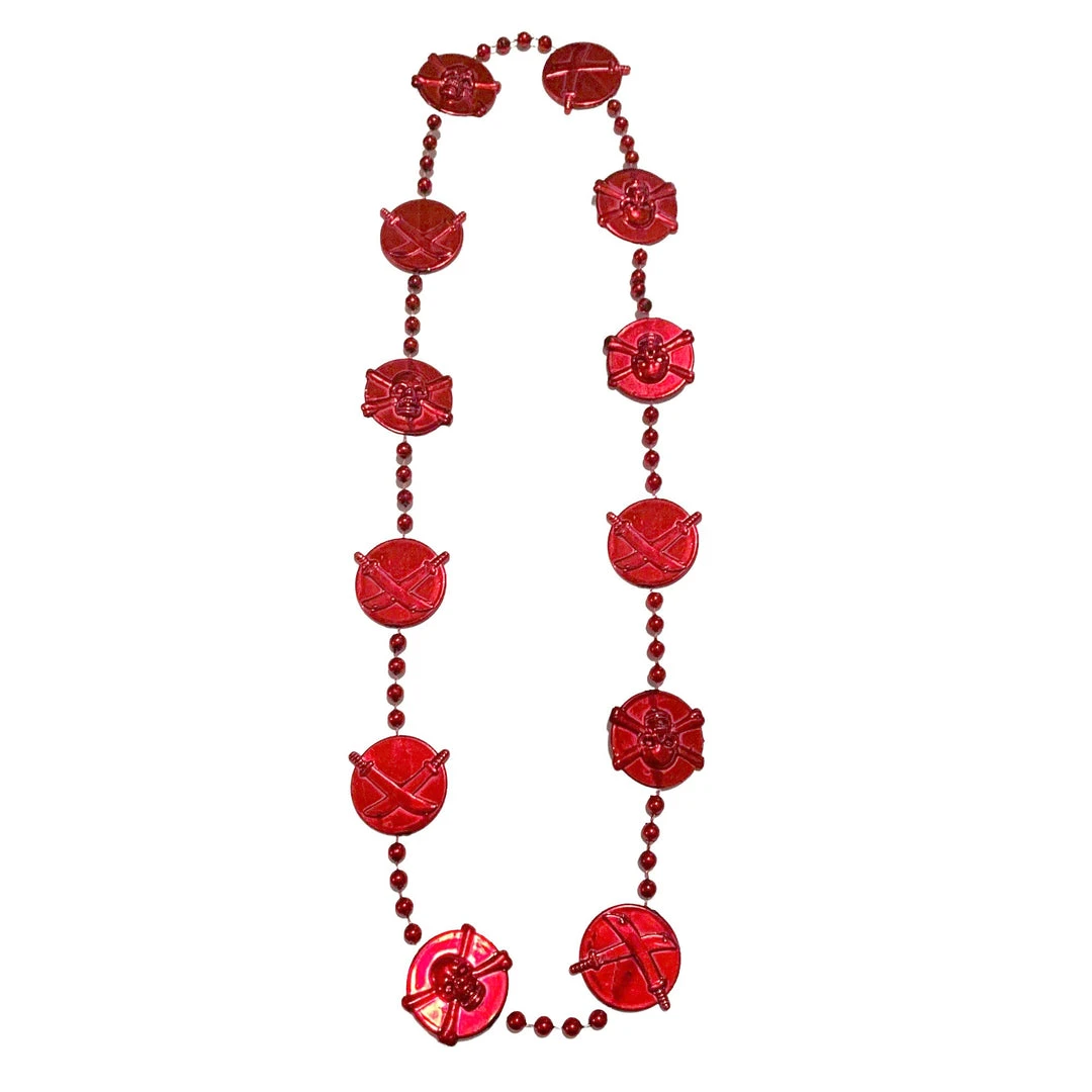 SBDOZEN 40" Skull And Sword Medallion Mardi Gras Beads (Dozen) 8 SBDOZEN 40" Skull And Sword Medallion Mardi Gras Beads (Dozen)