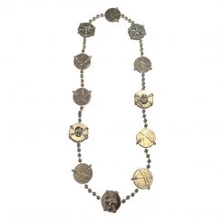 SBDOZEN 40" Skull And Sword Medallion Mardi Gras Beads (Dozen) 16 SBDOZEN 40