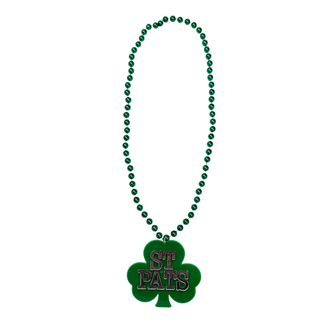 SBDOZEN 33" St. Patricks Bead With Shamrock Medallion (Dozen) Beads SBDOZEN 33" St. Patricks Bead With Shamrock Medallion (Dozen) Beads