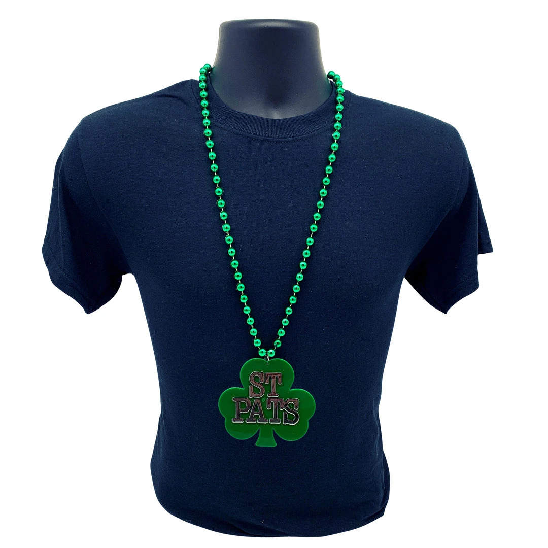 SBDOZEN 33" St. Patricks Bead With Shamrock Medallion (Dozen) Beads SBDOZEN 33" St. Patricks Bead With Shamrock Medallion (Dozen) Beads