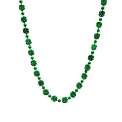 SBDOZEN 36" Four Clover Bead Necklace - Metallic Green (Dozen) Beads