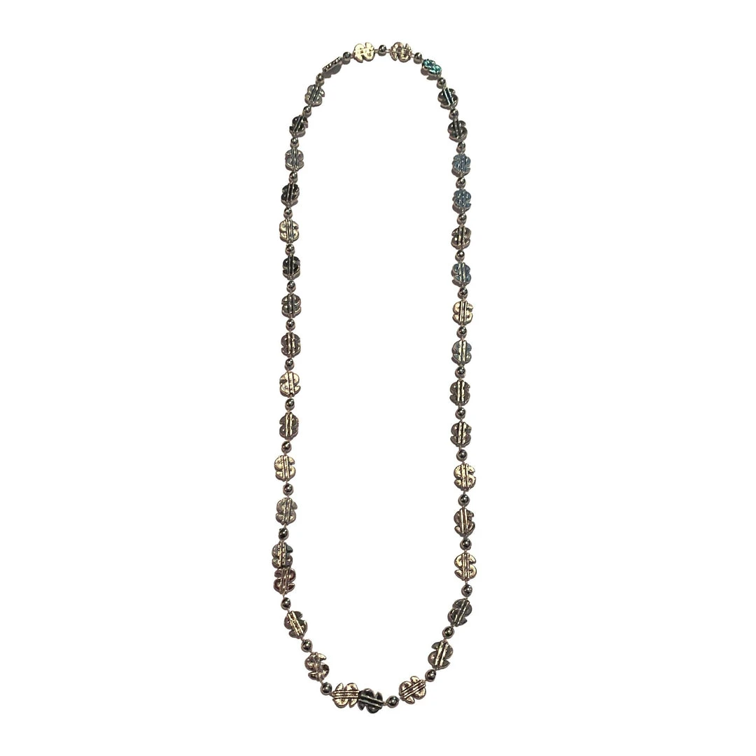 SBDOZEN Beads 36" Dollar Sign Bead Necklace - Assorted Gold And Silver (Dozen) 5 SBDOZEN Beads 36" Dollar Sign Bead Necklace - Assorted Gold And Silver (Dozen)