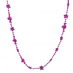 SBDOZEN 36" Flamingo Flower Bead Necklace - Metallic Hot Pink (Dozen) Beads