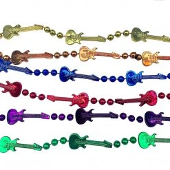 SBDOZEN 36" Guitar Bead Necklace - 6 Assorted Colors (Dozen) Beads
