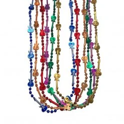 SBDOZEN 36" Guitar Bead Necklace - 6 Assorted Colors (Dozen) Beads
