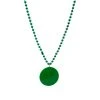 SBDOZEN Beads 33" 7mm Metallic Green Bead Necklace With 2.5" Green Disc (Dozen)