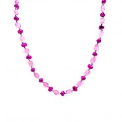 SBDOZEN 38" Acrylic Fancy Bead Necklace - Assorted Pink, Blue, Light Green And Purple (Dozen) 16 SBDOZEN 38