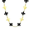 SBDOZEN 40" Black And Gold Fleur De Lis Necklace (Dozen) Beads