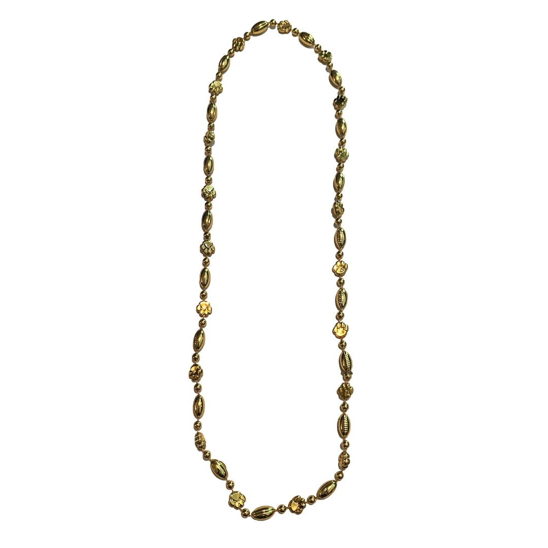 SBDOZEN 36" Purple/Gold Tiger Paw And Football Necklace (Dozen) 4 SBDOZEN 36" Purple/Gold Tiger Paw And Football Necklace (Dozen)