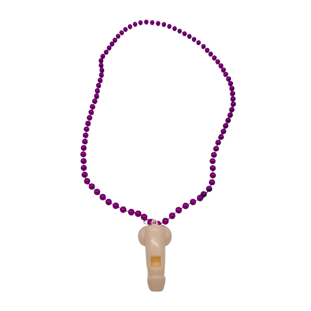 SBDOZEN 33" 7mm Metallic Hot Pink Willy Whistle Necklace (Dozen) 4 SBDOZEN 33" 7mm Metallic Hot Pink Willy Whistle Necklace (Dozen)