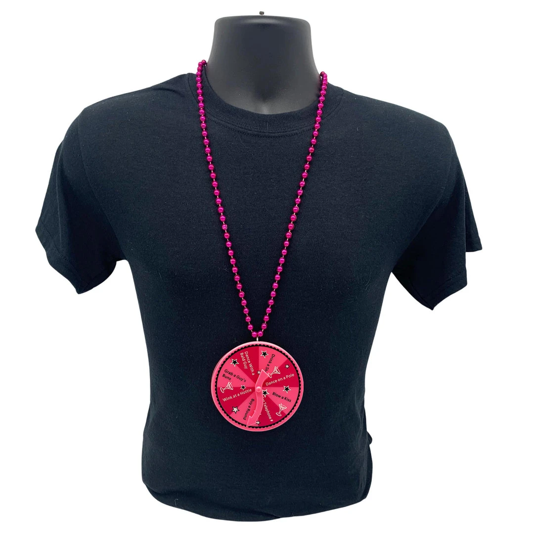 SBDOZEN 33" 7mm Pink Spinner Bachelorette Bead (Dozen) 5 SBDOZEN 33" 7mm Pink Spinner Bachelorette Bead (Dozen)