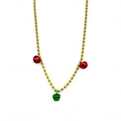 SBDOZEN Beads 33" 7mm With 3 Piece 20mm Jingle Bells - 3 Colors (Dozen)