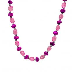 SBDOZEN 40" Pink Acrylic Rock Beads Necklace (Dozen)