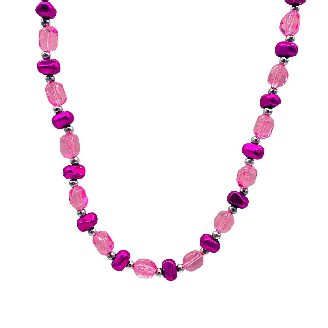 SBDOZEN 40" Pink Acrylic Rock Beads Necklace (Dozen) 3 SBDOZEN 40" Pink Acrylic Rock Beads Necklace (Dozen)