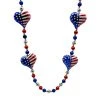 SBDOZEN 40" U.S. Flag Heart Necklace (Dozen)