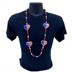 SBDOZEN 40" U.S. Flag Heart Necklace (Dozen) 7 SBDOZEN 40