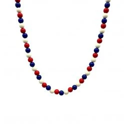 SBDOZEN Red, White And Blue Bead Necklace (Dozen) Beads