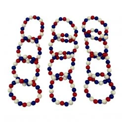 Sale Red, White And Blue Bead Bracelet (Dozen) Beads