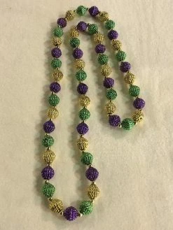 SBDOZEN Purple, Green And Gold Berry Bead Necklace (Dozen)