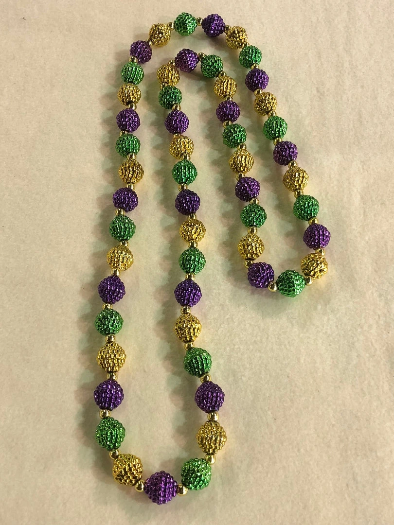 SB25075 Purple, Green And Gold Berry Bead Necklace (Each) 3 SB25075 Purple, Green And Gold Berry Bead Necklace (Each)
