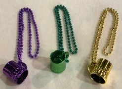 SBDOZEN Purple, Green And Gold Assorted Beer Mug Necklace (Dozen) Beads