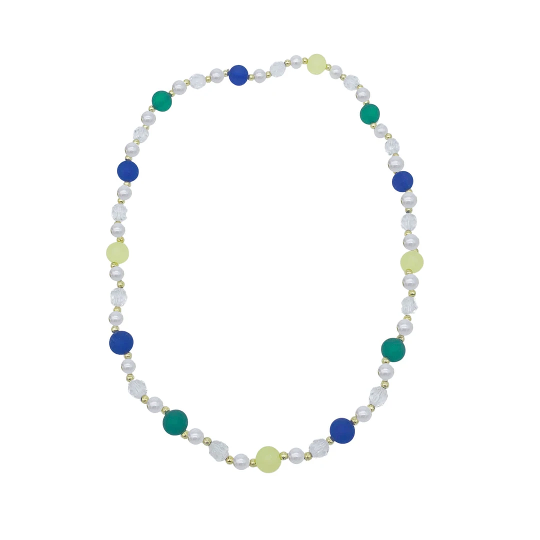 SB21250 40" 18mm Purple, Green And Gold And Pearl Bead Necklace (Each) Beads SB21250 40" 18mm Purple, Green And Gold And Pearl Bead Necklace (Each) Beads