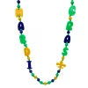 SB21250 40" Purple, Green And Yellow Mardi Gras And Fleur De Lis Necklace (Each) 1 SB21250 40" Purple, Green And Yellow Mardi Gras And Fleur De Lis Necklace (Each)