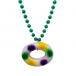 - No Manufacturer - 36" 12MM Purple, Green And Gold Assorted Necklaces King Cake Medallion (Each)