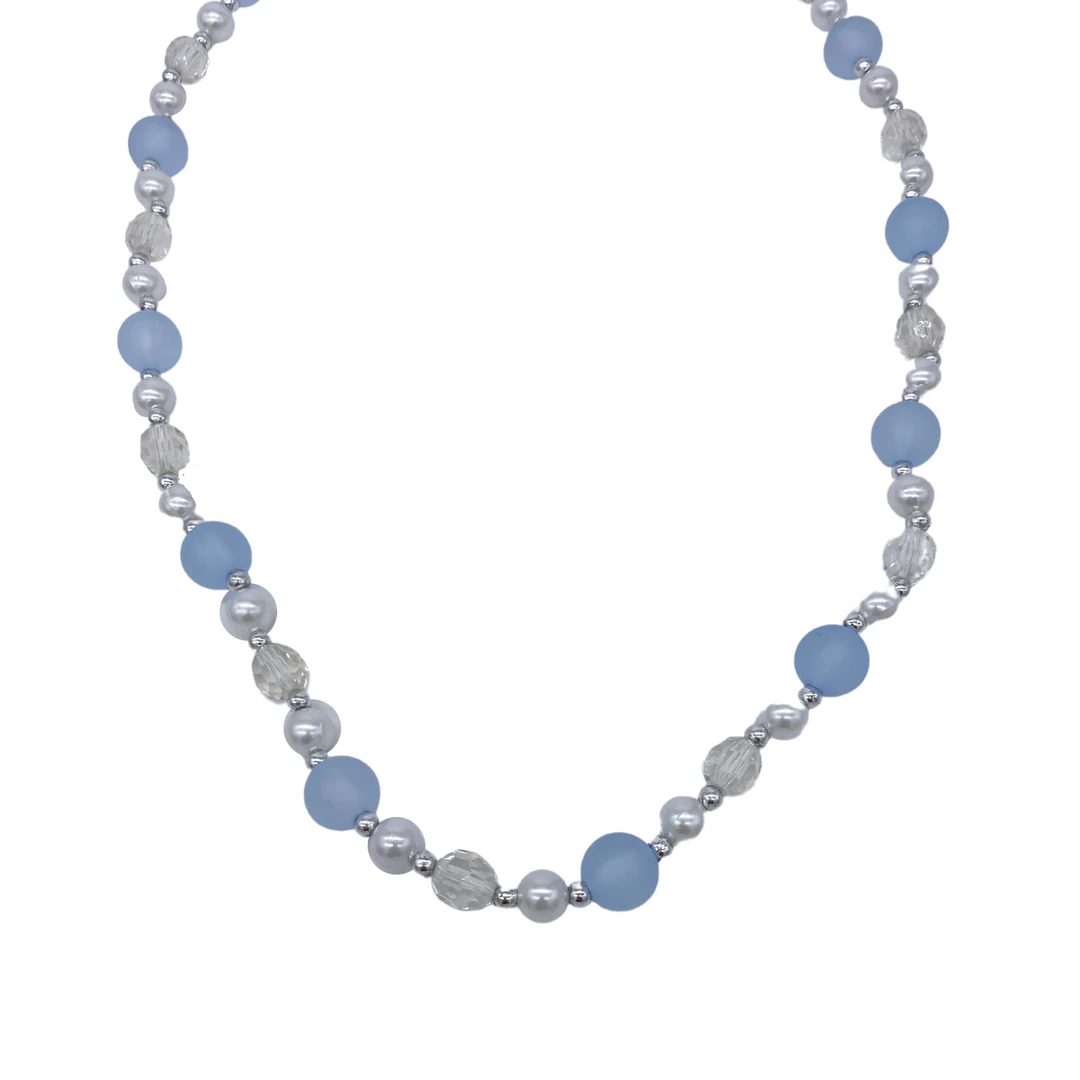 Plush Appeal, LLC Beads 40" 18mm Periwinkle And Pearl Bead Necklace (Each) 3 Plush Appeal, LLC Beads 40" 18mm Periwinkle And Pearl Bead Necklace (Each)