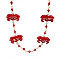 SB27500 42" Crab With Red, White And Gold Beads (Each)