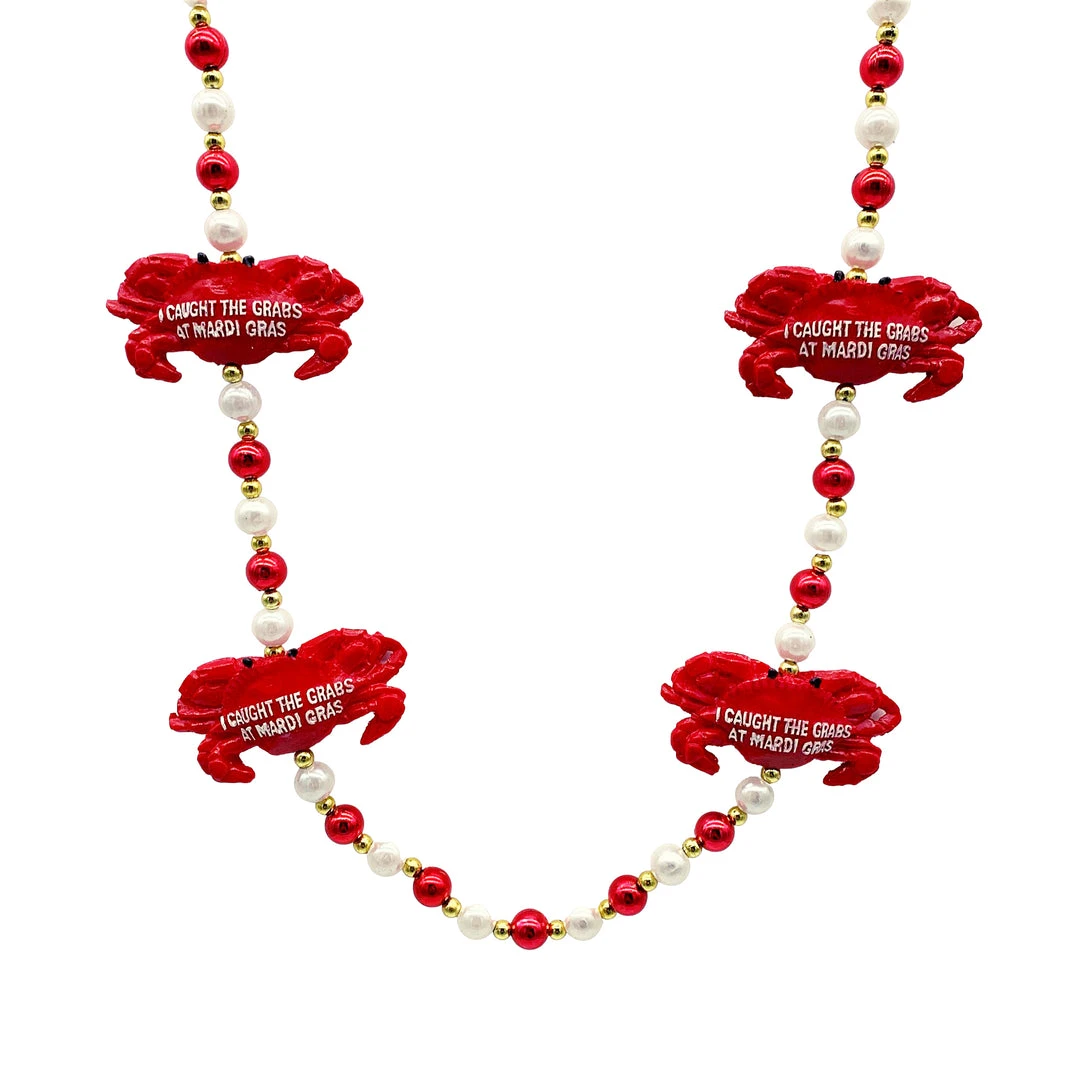 SB27500 42" Crab With Red, White And Gold Beads (Each) 3 SB27500 42" Crab With Red, White And Gold Beads (Each)