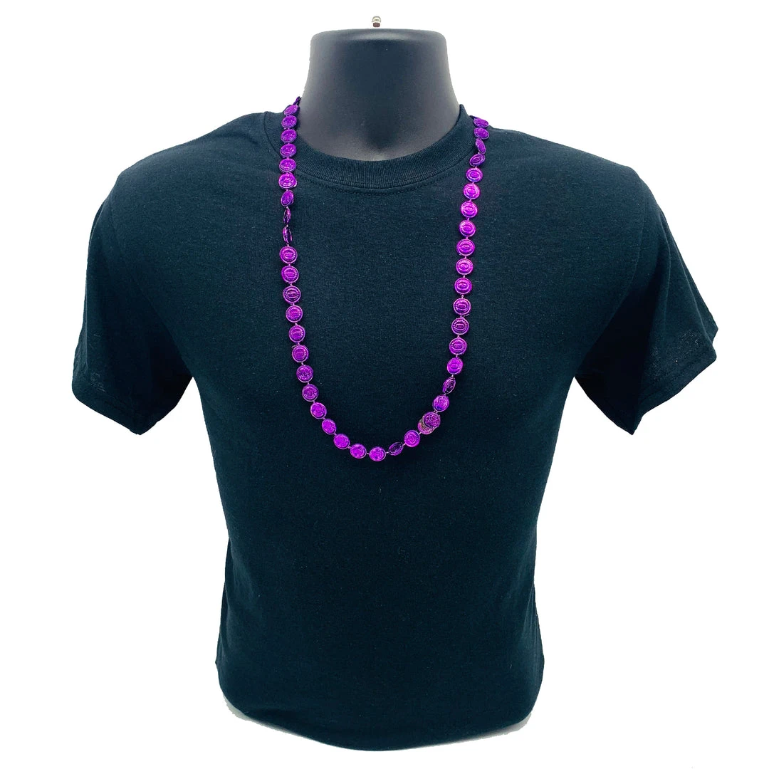 SB2083 33" Doubloon Necklace Mardi Gras Beads (Each) 9 SB2083 33" Doubloon Necklace Mardi Gras Beads (Each)