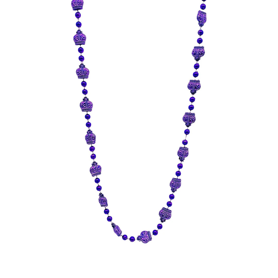 SB4125 38" Metallic Crown Mardi Gras Beads (Each) SB4125 38" Metallic Crown Mardi Gras Beads (Each)
