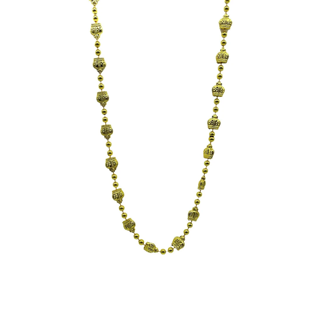 SB4125 38" Metallic Crown Mardi Gras Beads (Each) SB4125 38" Metallic Crown Mardi Gras Beads (Each)