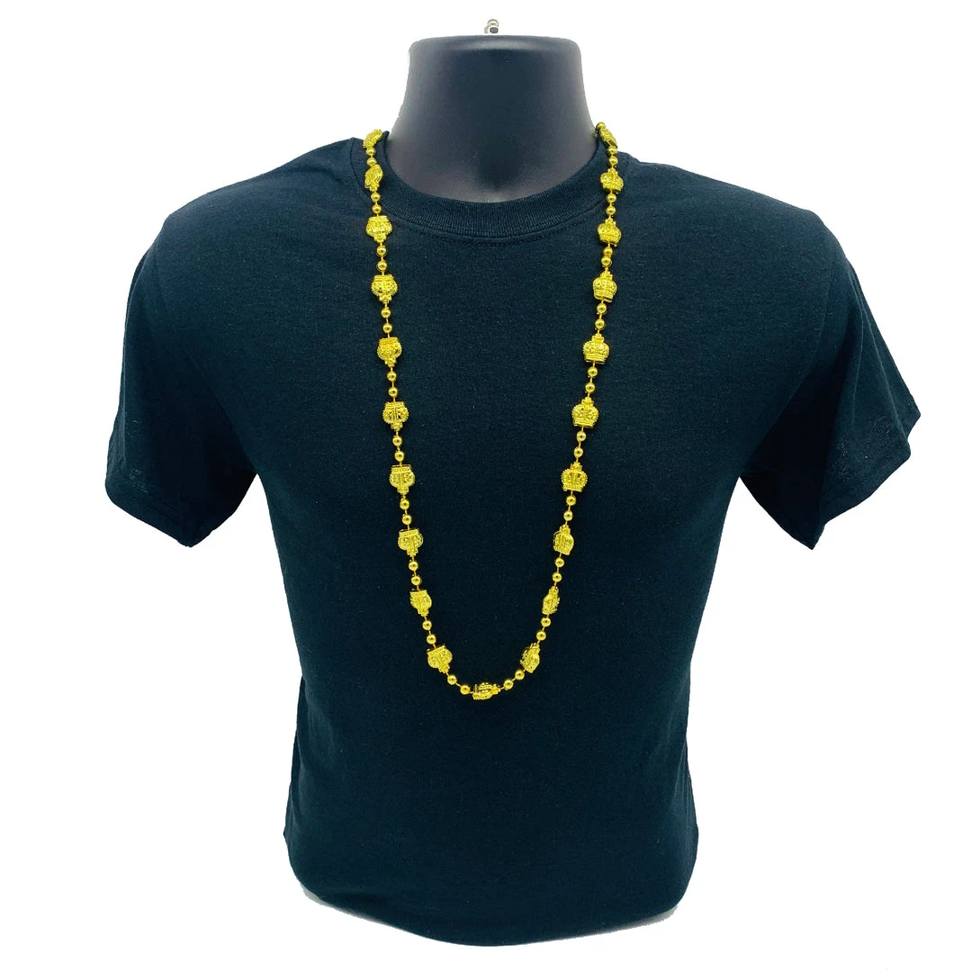 SB4125 38" Metallic Crown Mardi Gras Beads (Each) SB4125 38" Metallic Crown Mardi Gras Beads (Each)