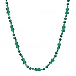 SB2458 42" Metallic Green Alligator Mardi Gras Beads (Each)