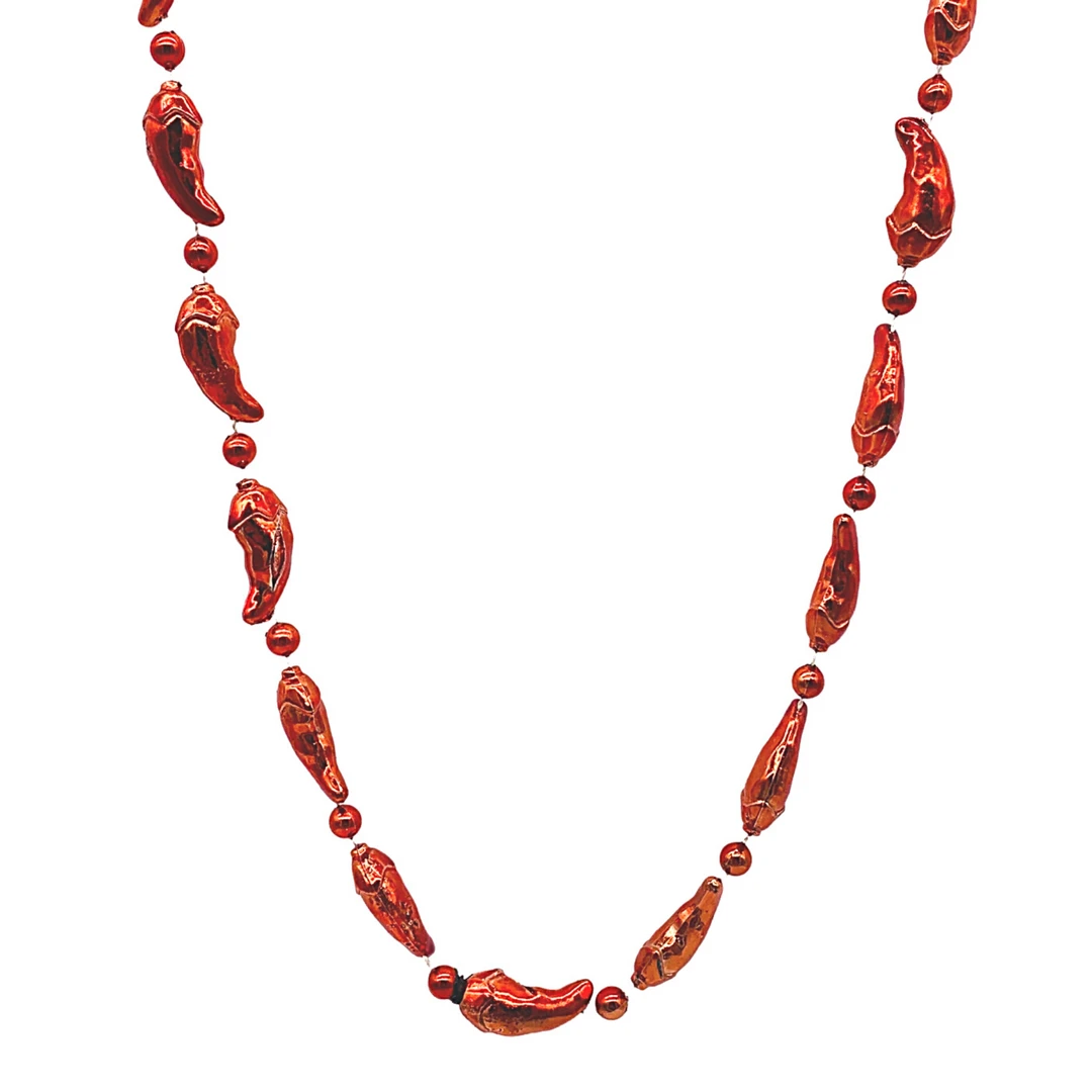 SB5791 42" Chili Peppers Mardi Gras Beads (Each) 3 SB5791 42" Chili Peppers Mardi Gras Beads (Each)