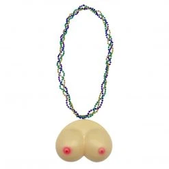 SB21250 33" Purple, Green And Gold Braided Breast Mardi Gras Beads (Each)