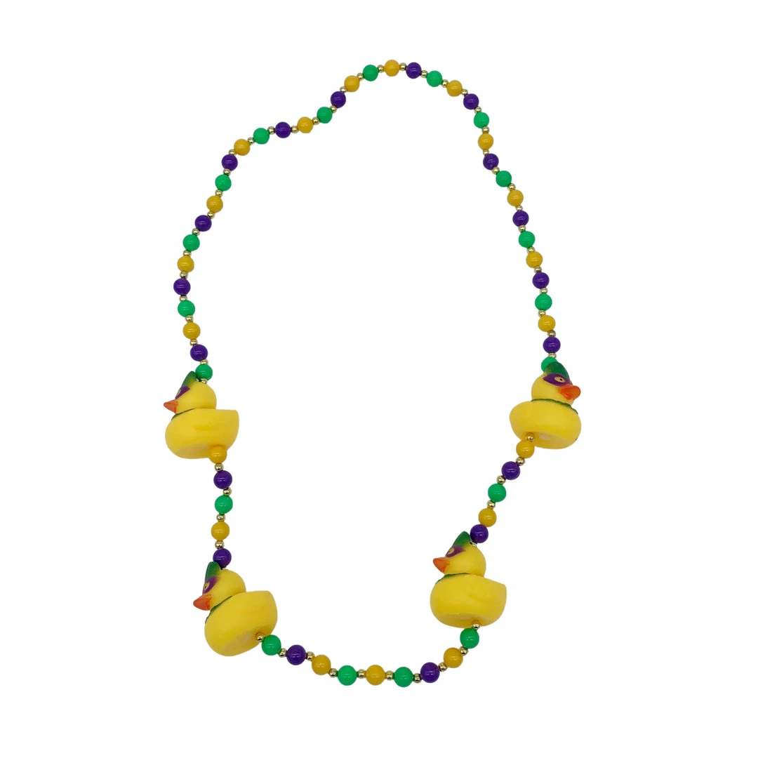 SB29750 42" Mardi Gras Masked Rubber Duck Mardi Gras Beads (Each) 4 SB29750 42" Mardi Gras Masked Rubber Duck Mardi Gras Beads (Each)