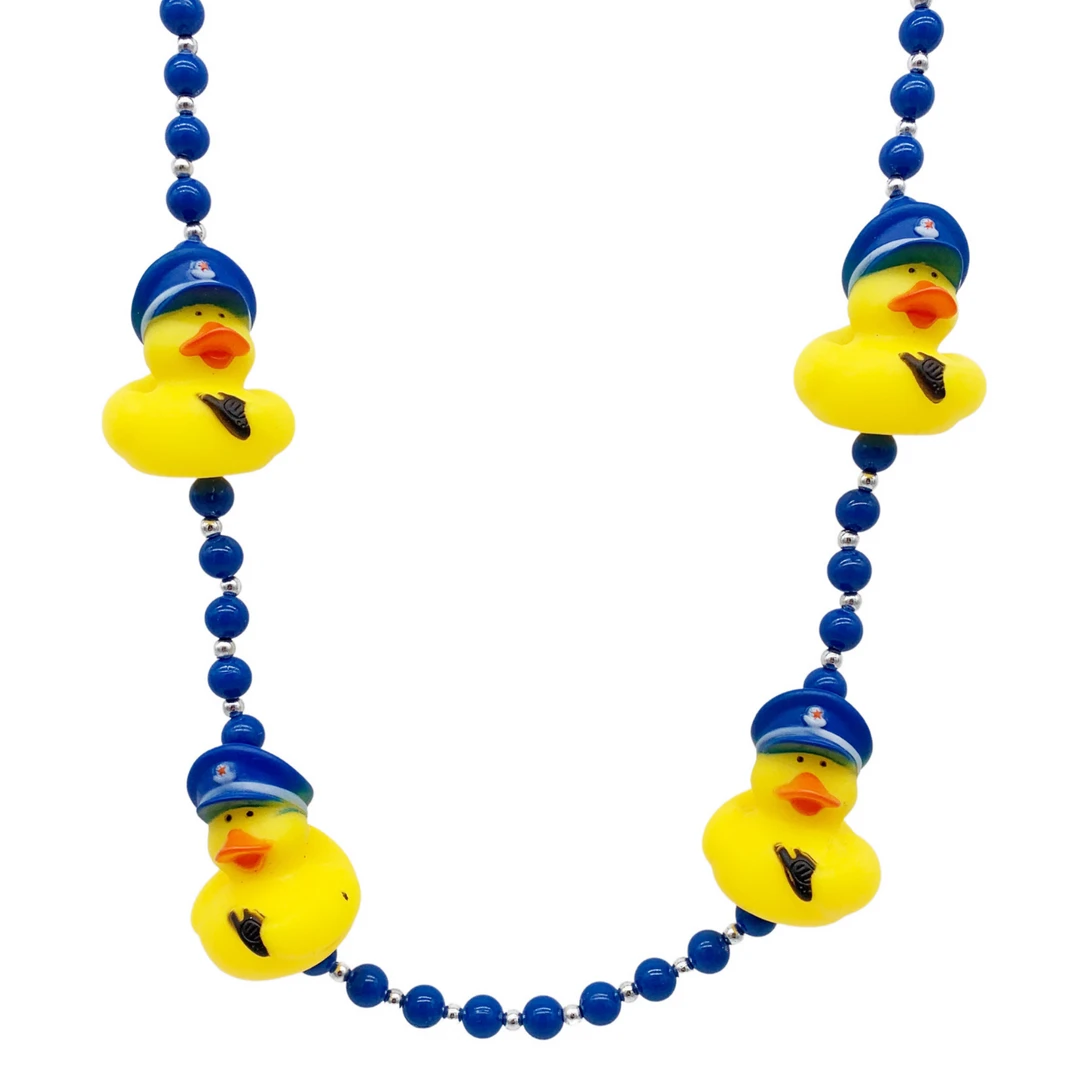 SB29750 42" Policeman Rubber Duck Mardi Gras Beads (Each) 3 SB29750 42" Policeman Rubber Duck Mardi Gras Beads (Each)
