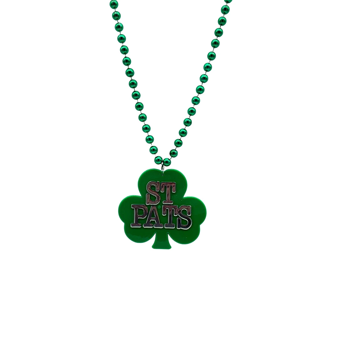 SB7458 33" St. Patricks Bead With Shamrock Medallion (Each) Beads 3 SB7458 33" St. Patricks Bead With Shamrock Medallion (Each) Beads