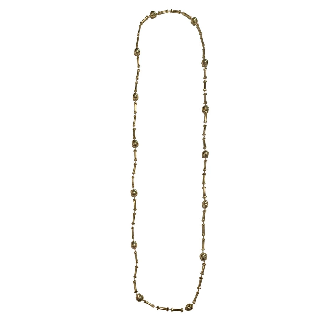 SBDOZEN Beads 42" Assorted Metallic Colors Skull And Bone Bead (Dozen) 5 SBDOZEN Beads 42" Assorted Metallic Colors Skull And Bone Bead (Dozen)