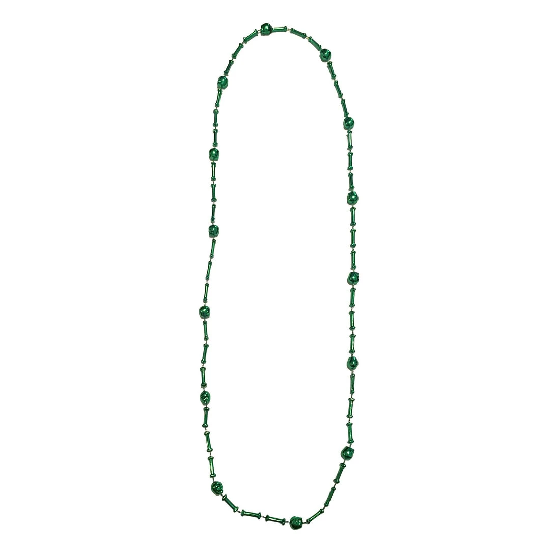 SBDOZEN Beads 42" Assorted Metallic Colors Skull And Bone Bead (Dozen) 6 SBDOZEN Beads 42" Assorted Metallic Colors Skull And Bone Bead (Dozen)