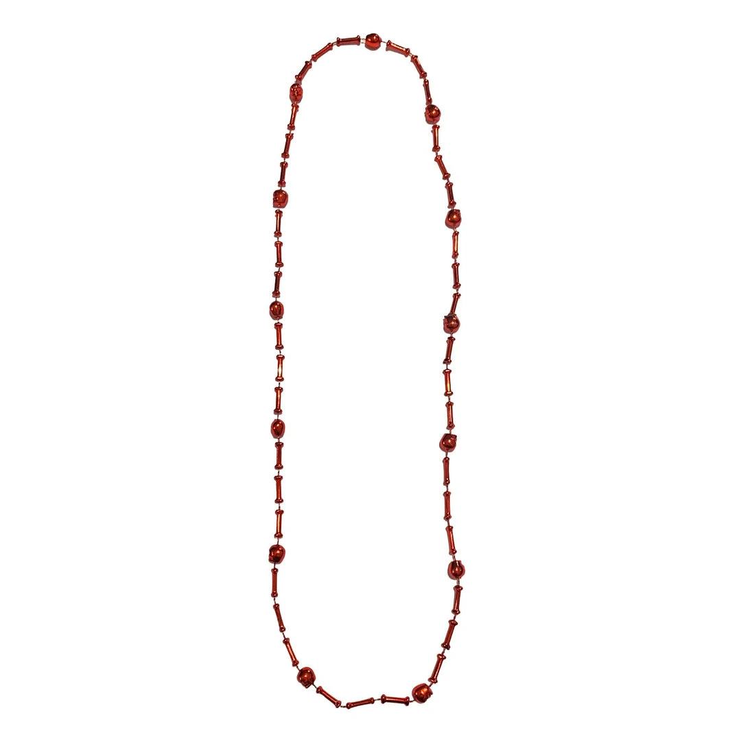 SBDOZEN Beads 42" Assorted Metallic Colors Skull And Bone Bead (Dozen) 8 SBDOZEN Beads 42" Assorted Metallic Colors Skull And Bone Bead (Dozen)